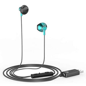 okcsc U200 ヘッドセット USB マイク付きイヤホン 有線 音量調節 全指向性 テレワーク Zoom用 web会議用 在宅勤務 ボイスチャット PC 対応 マイク付き 約2.0m ブラック